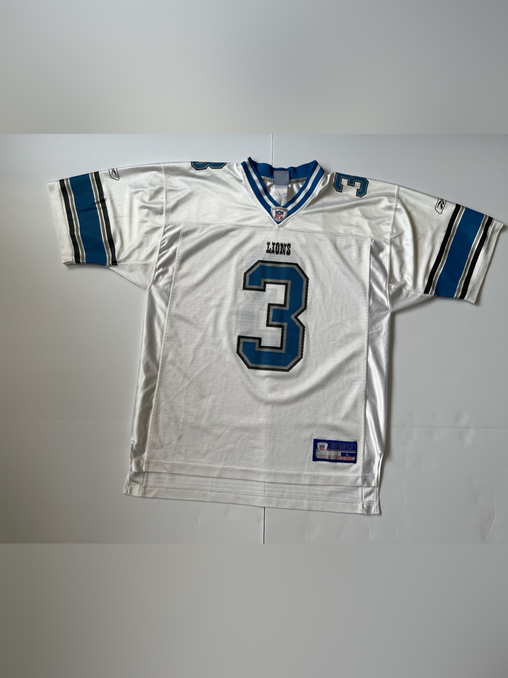 Vintage Detroit Lions Joey Harrington #3 Reebok NFL Jersey White Mesh Large